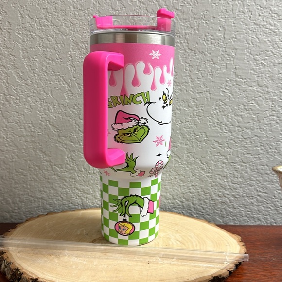 The Grinch New 40 ounce tumbler with straw stainless steel with straw - Picture 4 of 6